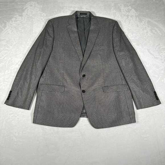 Lauren Ralph Lauren Blazer Men Size 48L Gray Herringbone 2-Button Classic Jacket - Picture 1 of 10